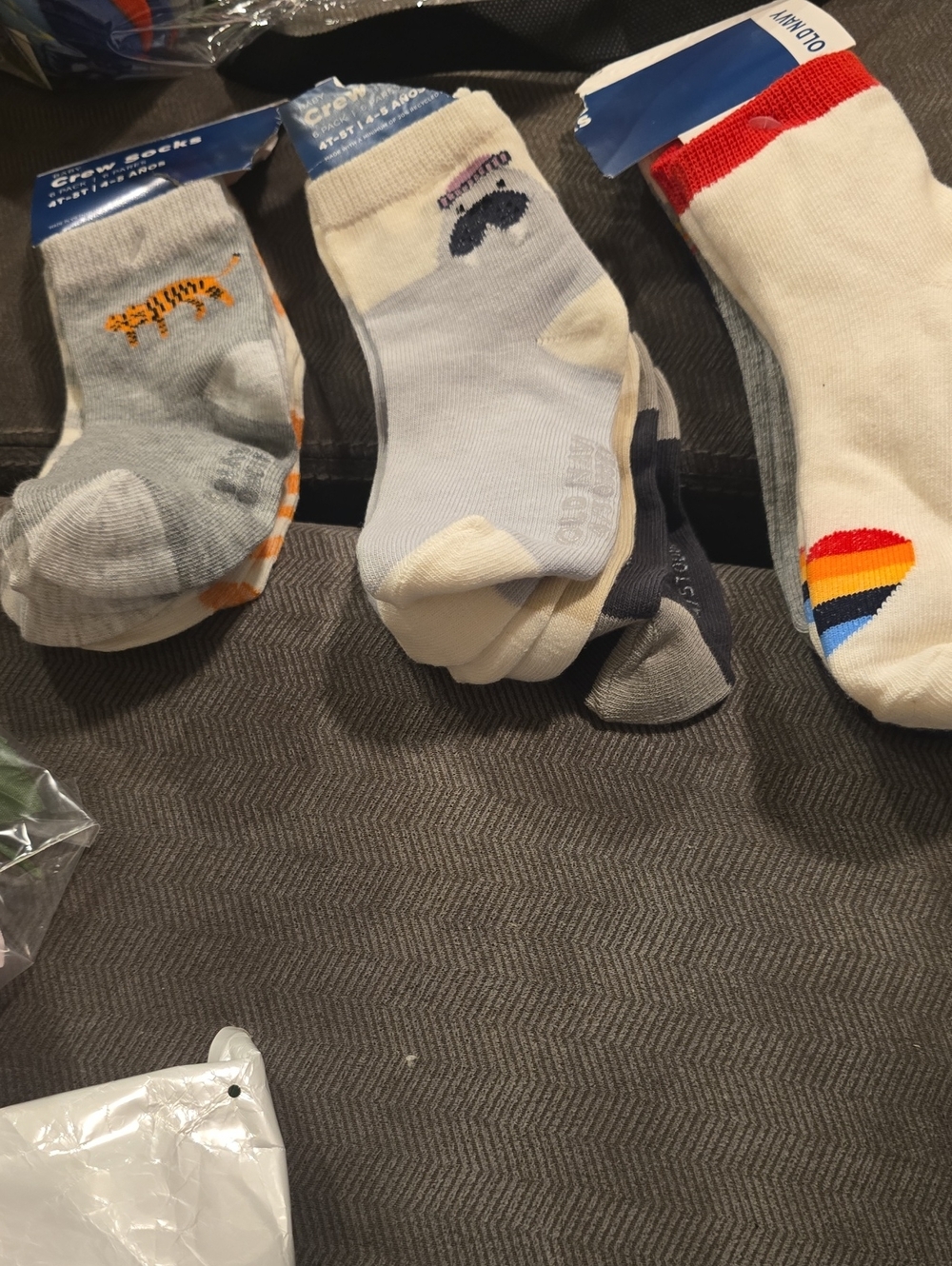 Old Navy Kids Crew Socks Pack in White, Light Blue, Gray, Red, Orange 12pairs